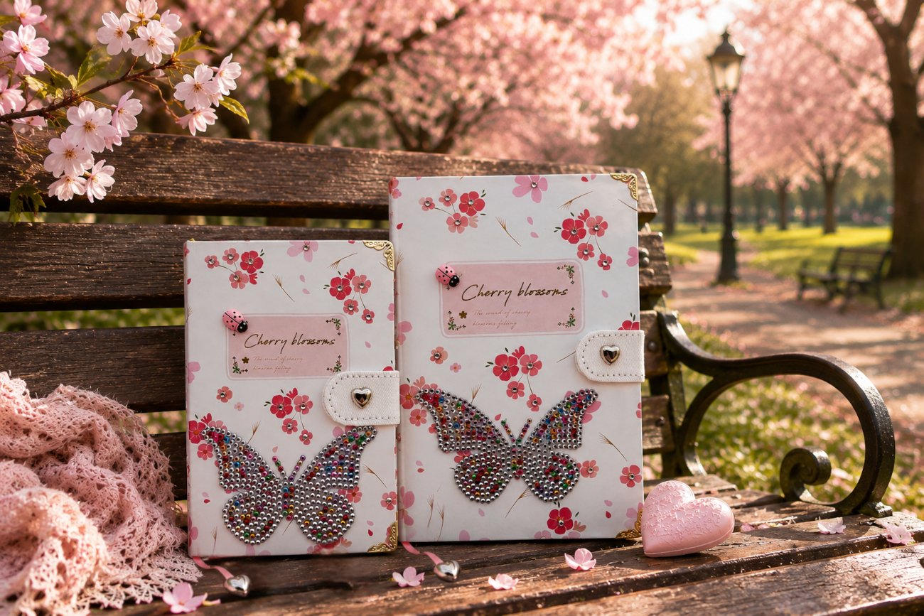 1 BIS diari FIORI DI CILIEGIO sfondo rosa